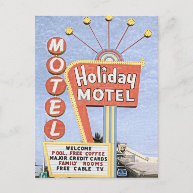 Helgdag Motel Las Vegas vykort (Framsida)