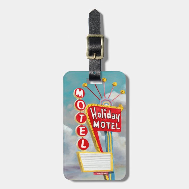 Helgdag Motel-tecken Bagagebricka (Vertikal Framsida)