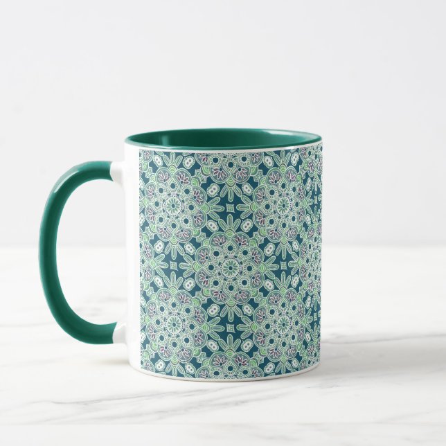 Helgdag mugg grönt boho (Vänster)