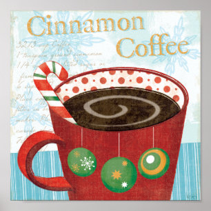 Helgdag Mugg med kanelkaffe Poster