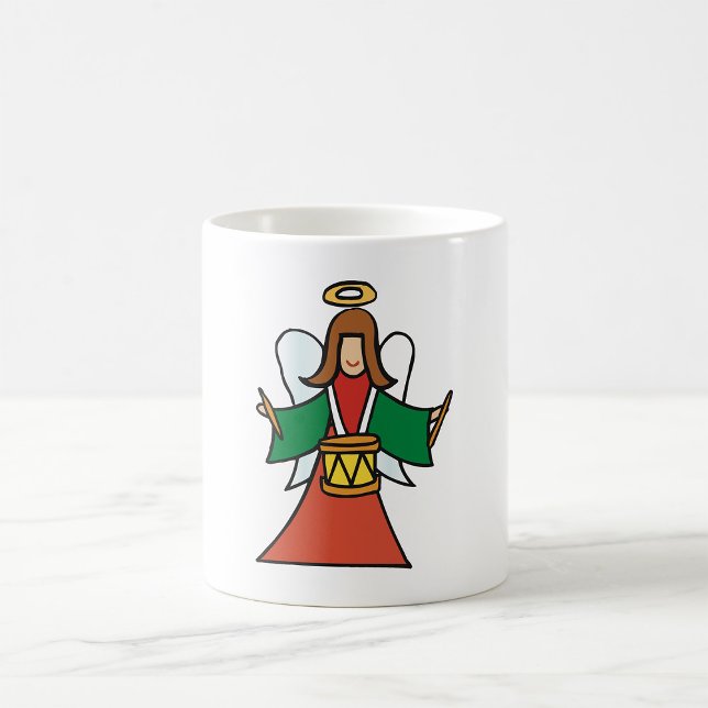 Helgdag Music Design för julgelen Drummer Kaffemugg (Skapare uppladdad)