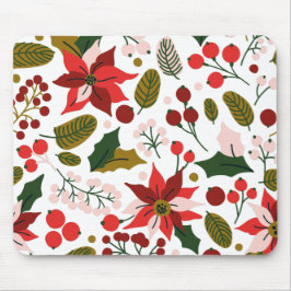 Helgdag-musmatta för Poinsettia vintertid Musmatta