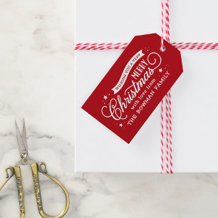 Helgdag Mycket God jul Presentetikett