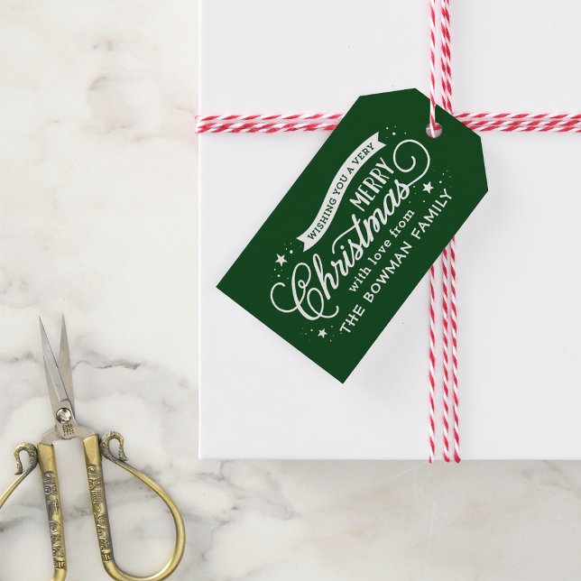 Helgdag Mycket God jul Presentetikett (Skapare uppladdad)