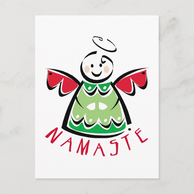 Helgdag Namaste ängel Helg Vykort (Framsida)