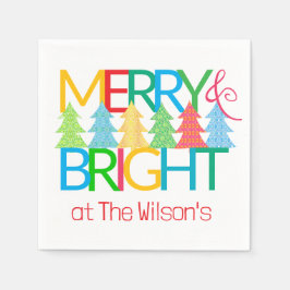 Helgdag Napkins i färglöst Träd Pappersservett