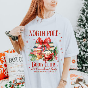 Helgdag North Pole Bok Klubb jul jul T Shirt