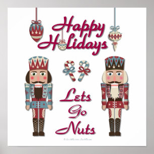 Helgdag Nutcracker: Gå till Nöt Poster
