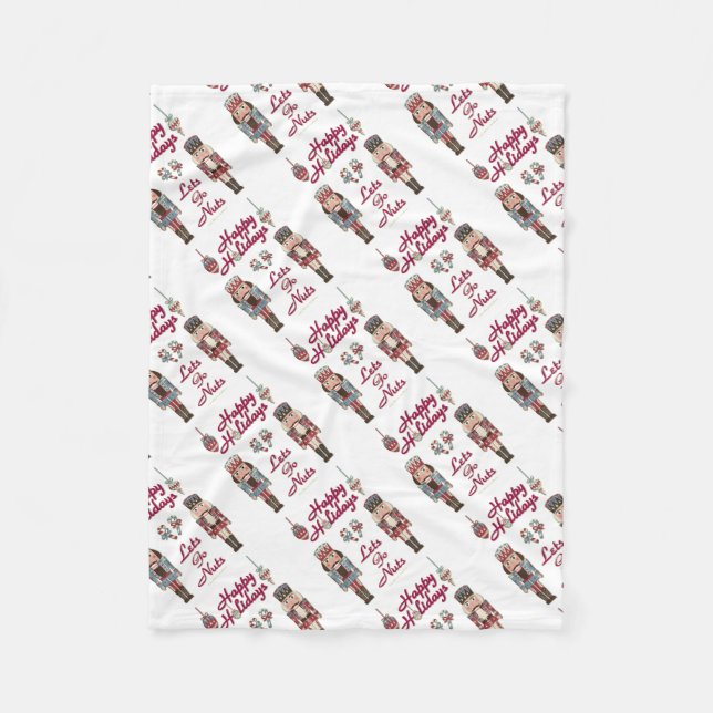 Helgdag Nutcracker Lets Go Nöt Fleecefilt (Framsidan)