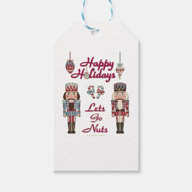 Helgdag Nutcracker Lets Go Nöt Presentetikett (Framsidan)