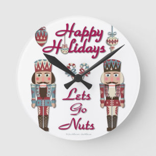 Helgdag Nutcracker Lets Go Nöt Rund Klocka
