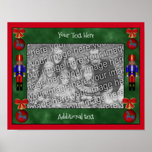 Helgdag Nutcracker Ornaments Ram Lägg till ditt fo Poster