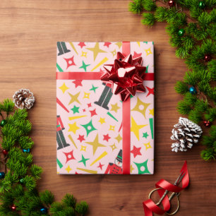 Helgdag Nutcrackers & Stars julfester Rosa Presentpapper