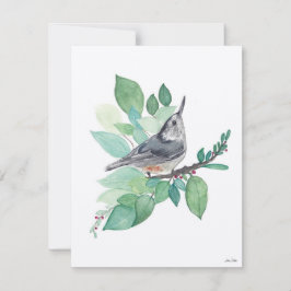 Helgdag Nuthatch Bird Julkort