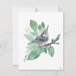 Helgdag Nuthatch Bird Julkort
