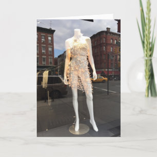 Helgdag NYC-julfönstret i Ljus Mannequin Helgkort