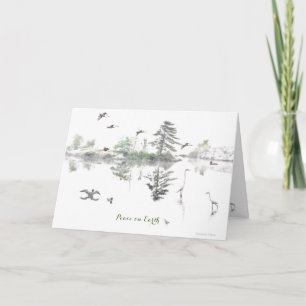 Helgdag, nytt år: Fredsfåglar: Helgdag Card Kort