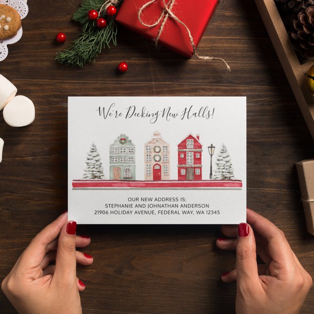 Helgdag Nytt meddelande om Flytta hemma (Holiday New Home Moving Announcement)