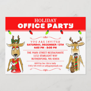 Helgdag Office Party renare med Drinks Inbjudan