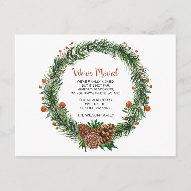 Helgdag om utandning av Vi har flyttat i gräs Vykort (Framsida)