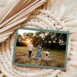 Helgdag Önskemål Boho jul-fotoport Hälsning Julkort