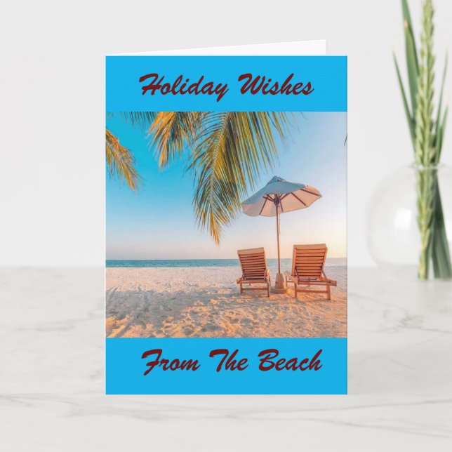 HELGDAG ÖNSKEMÅL FRÅN ***BEACH*** CARD KORT (Framsida)