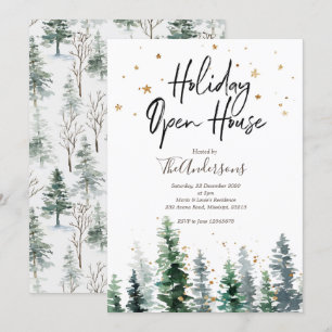 Helgdag Open House-inbjudan till julfest Inbjudningar