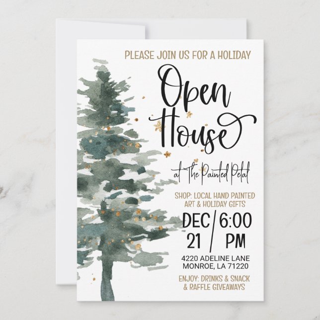 Helgdag Open House Inbjudningar (Framsida)