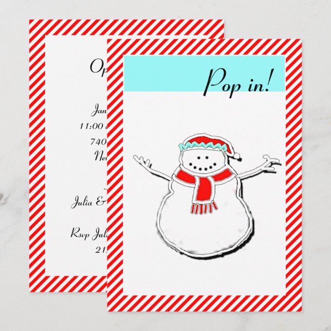 Helgdag Open House Inbjudningar (Fram/baksida)