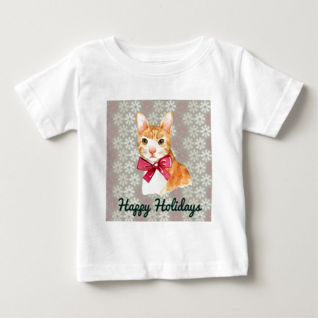 Helgdag Orange Tabby T Shirt (Framsida)