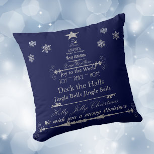 Helgdag Ord Art Julgran Kudde