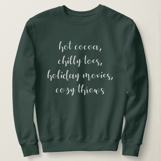 Helgdag Ord List Sweatshirt T Shirt (Design framsida)