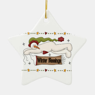 Helgdag Ornament för vinterövergångar för snögubba