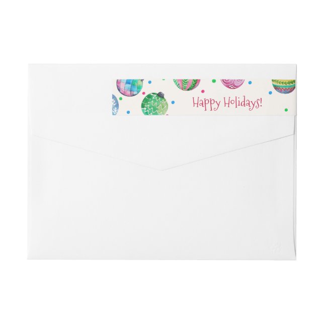 Helgdag Ornament jul Etikettband (Baksidan)