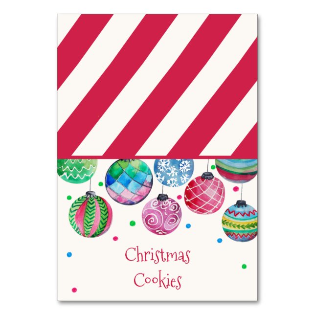 Helgdag Ornament Julbuffet Livsmedelsetiketter Bordsnummer (Framsidan)