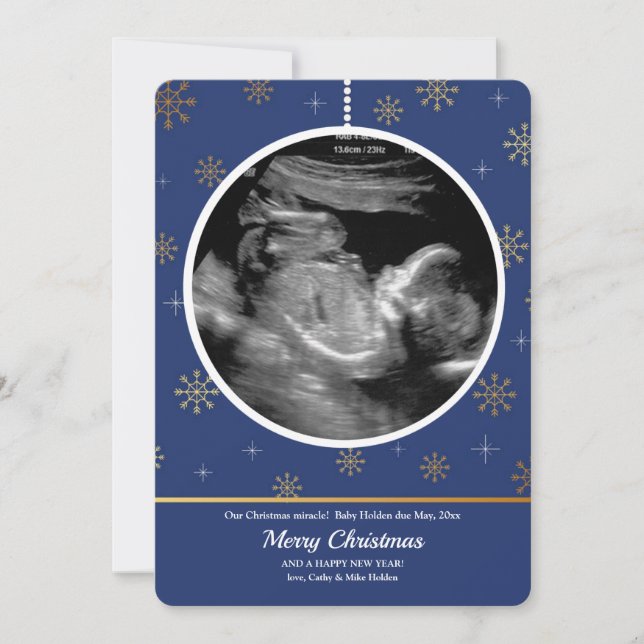 Helgdag Ornament Ultrasound-Helgdag Card Julkort (Framsida)