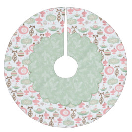 Helgdag Ornaments and Evergreens Treeskirt Julgransmatta Borstad Polyester