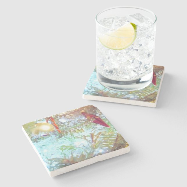 Helgdag Ornaments in Light Underlägg Sten (Sidan)