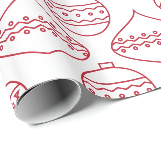 Helgdag Ornaments Presentpapper (Rullad Hörn)