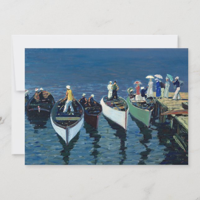 Helgdag på Hudson | George Luks Kort (Framsida)