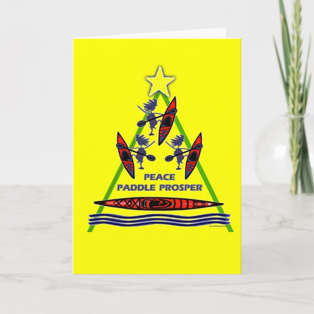 Helgdag paddlar kajakkanotdesign helgkort (Framsida)