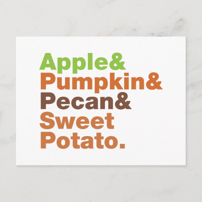 Helgdag Paj ~ Festive Julafton Thanksgiving jul Helg Vykort (Framsida)