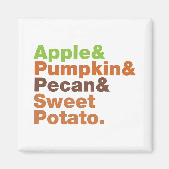 Helgdag Paj ~ Festive Julafton Thanksgiving jul Magnet (Framsidan)