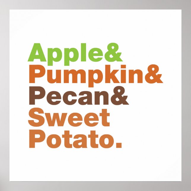 Helgdag Paj ~ Festive Julafton Thanksgiving jul Poster (Framsidan)