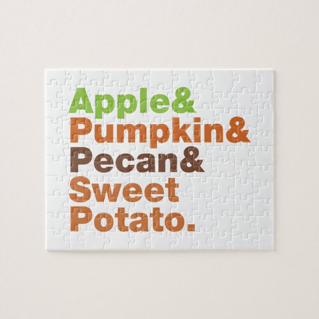 Helgdag Paj ~ Festive Julafton Thanksgiving jul Pussel (Horisontell)