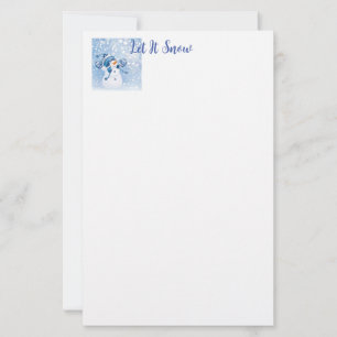 Helgdag, Papper-Låt det snöa Brevpapper