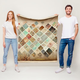 Helgdag Pastel Patch Mysigt Fleecefilt