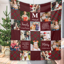 Helgdag Patchwork Pput Family 15-foton Fleecefilt