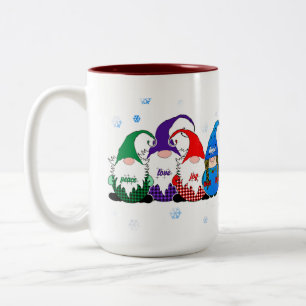Helgdag Peace Kärlek Joy Hope Gnome Coffee Mugg