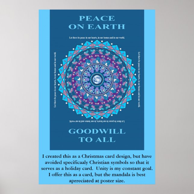 HELGDAG PEACE MANDALA POSTER (Framsidan)